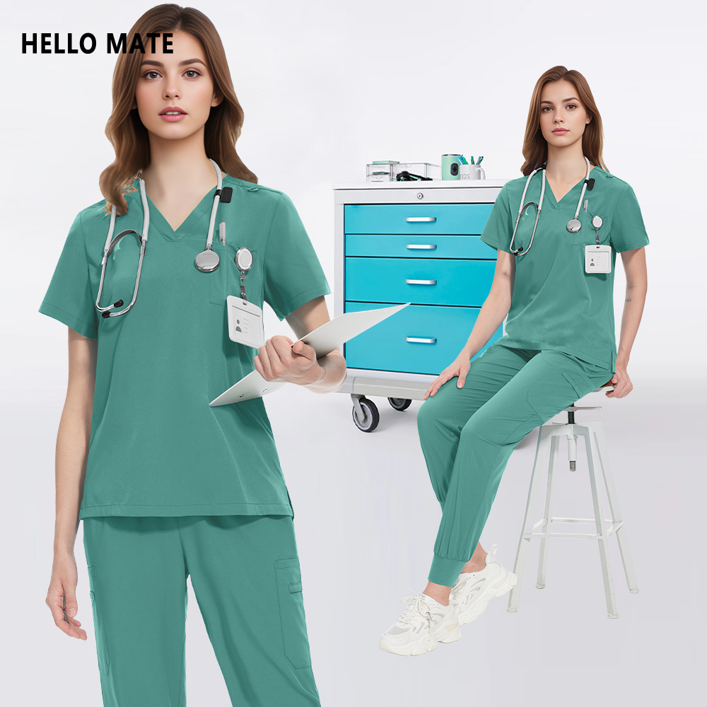 Medical Lab Hospital - Set Scrub Wanita Multiwarna Seragam Bedah