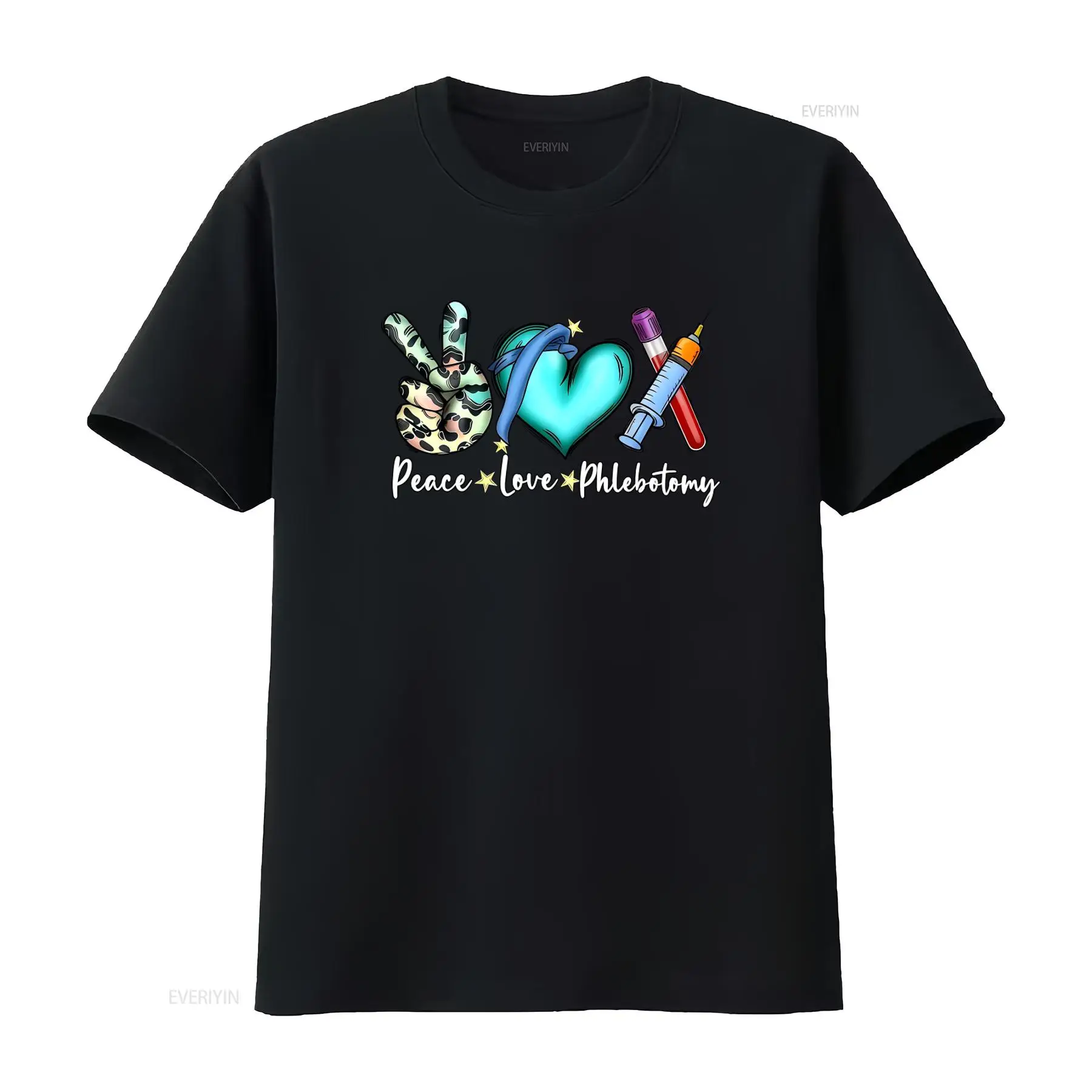 Medical Lab Design - Kaos Peace Love Phlebotomy untuk Teknologi