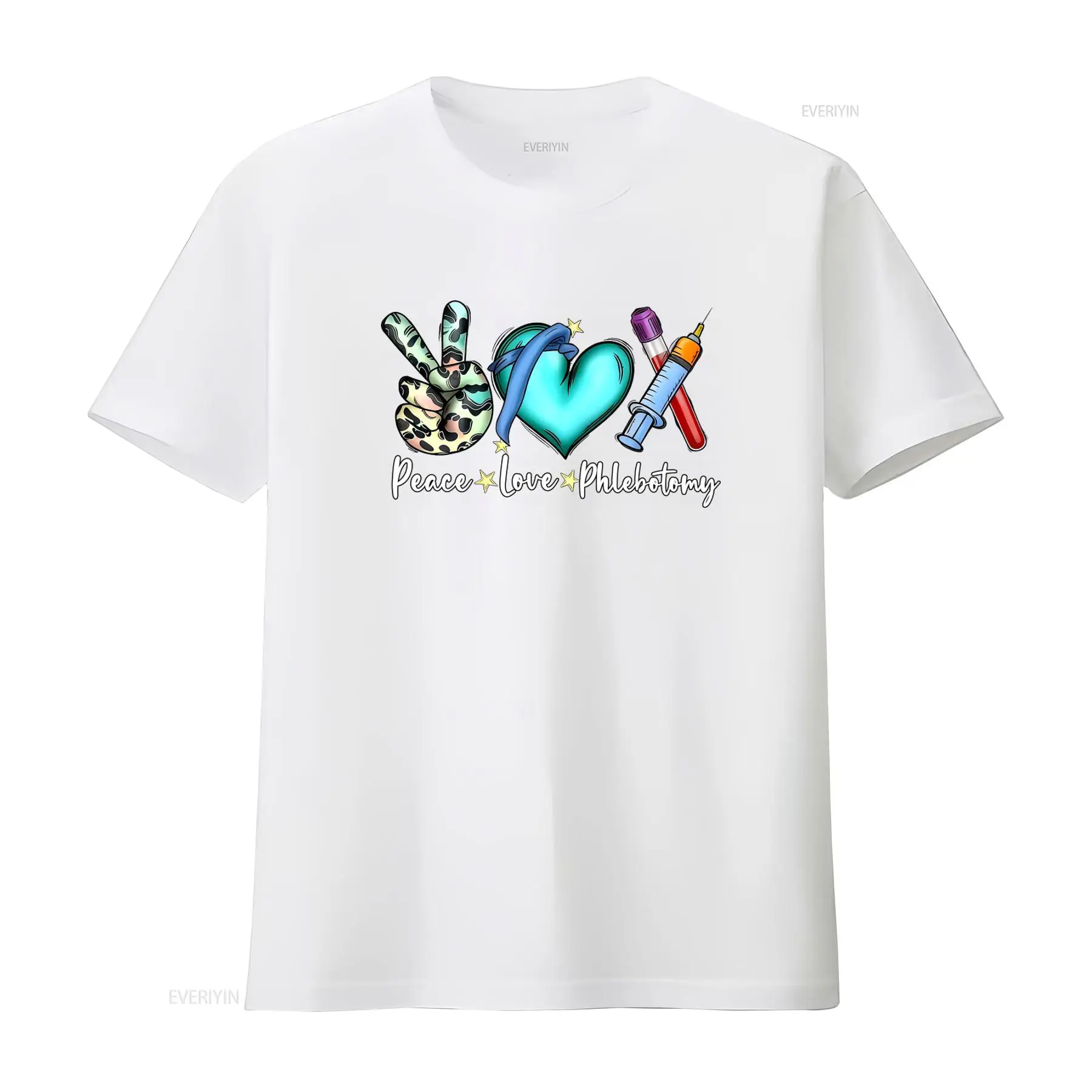 Kaos Peace Love Phlebotomy unt - Medical Lab Design ulasan dan harga