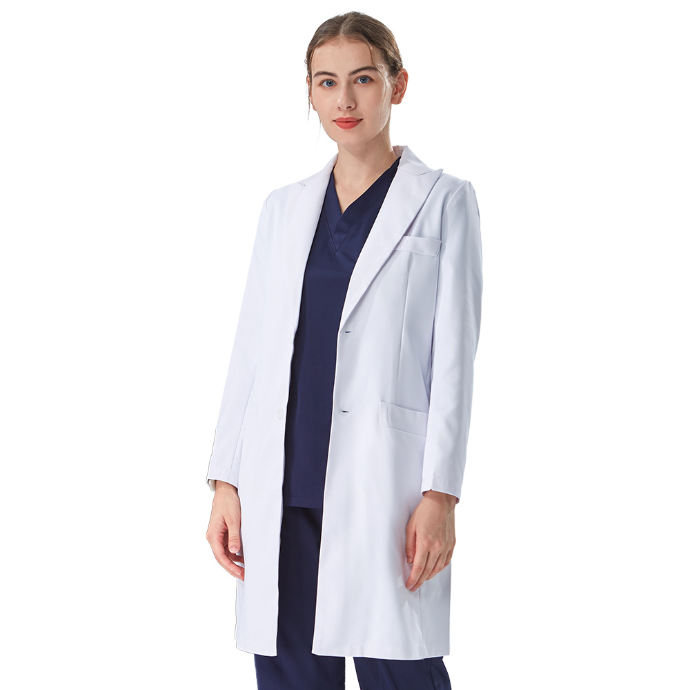 Jas Lab Putih Kerah Lapel Berk - Medical Lab Hospital ulasan dan harga