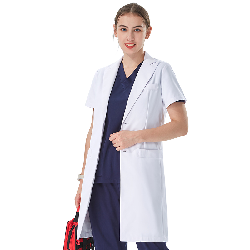 Jas Lab Putih Kerah Lapel Berk - Medical Lab Hospital ulasan dan harga