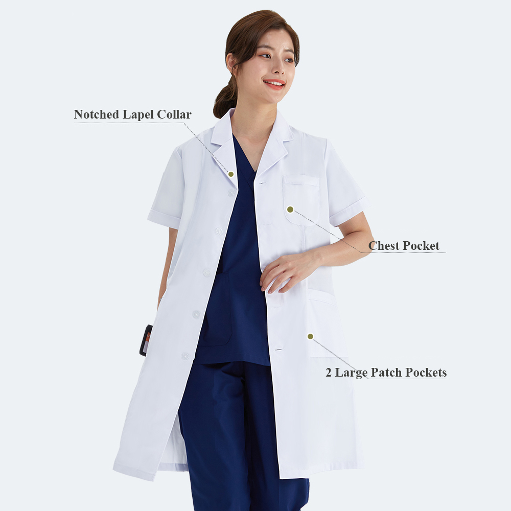 Jas Lab Mantel Putih Uniseks S - Medical Lab Hospital ulasan dan harga