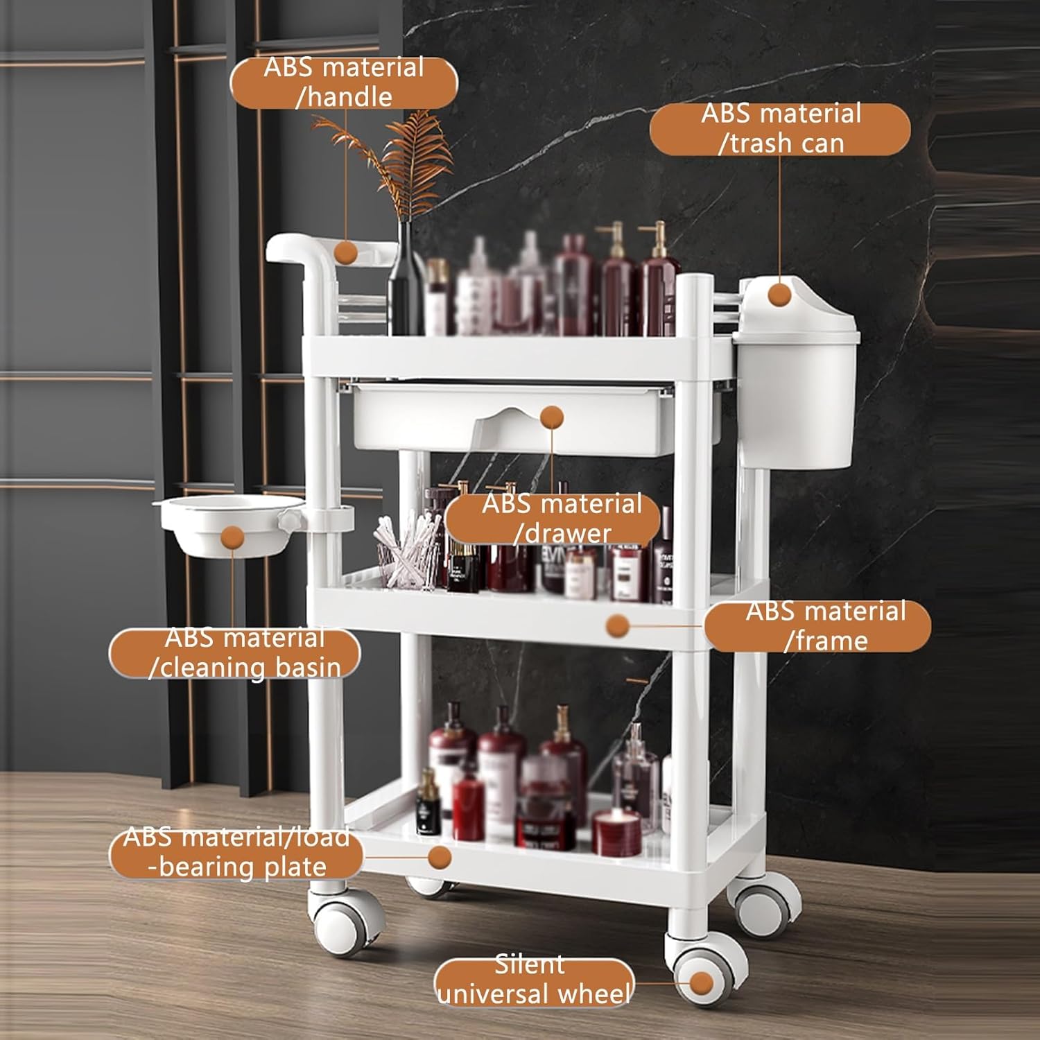 Troli Utilitas Medis 3 Tingkat - Medical Lab Hospital ulasan dan harga
